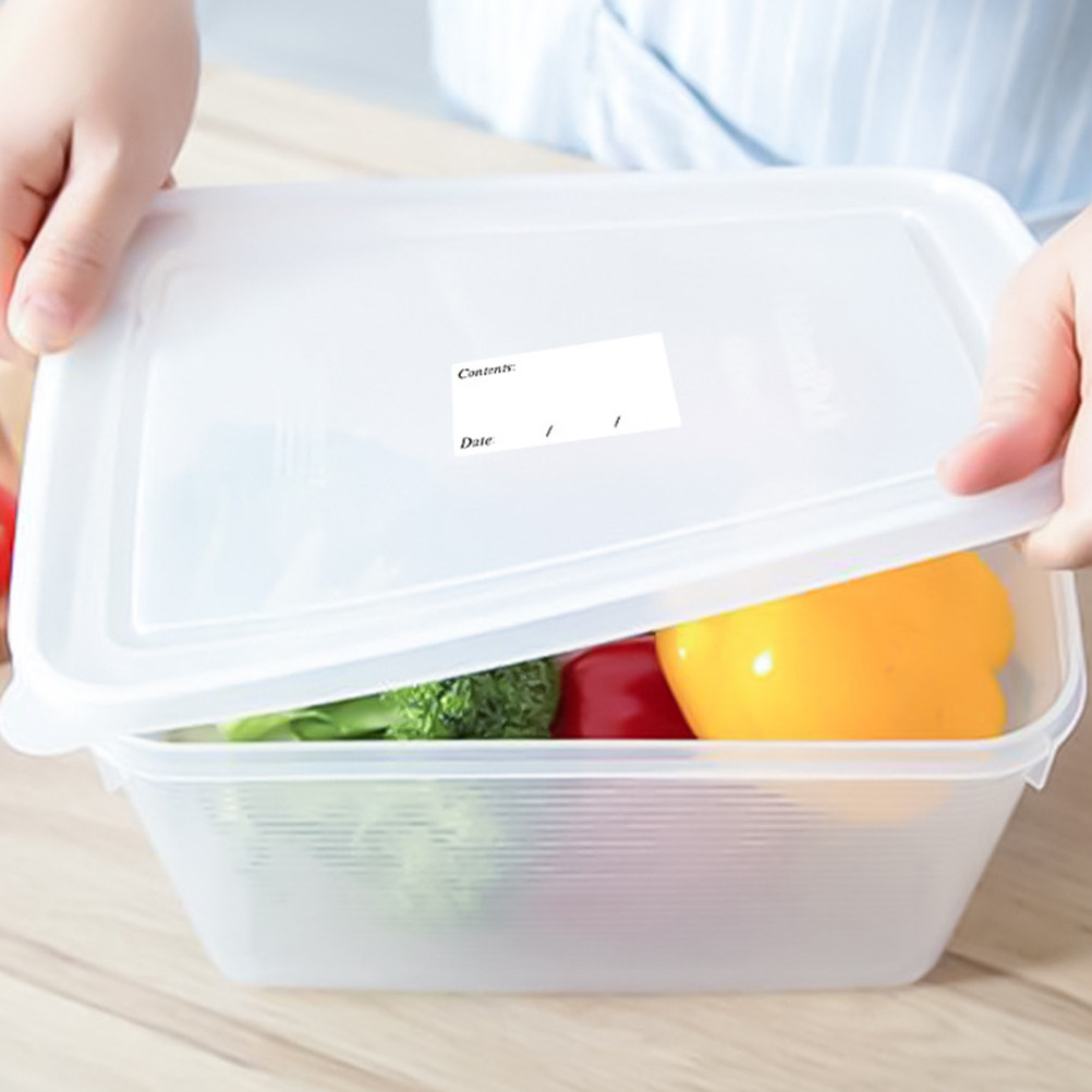 Food Storage Expiration Dates - 40 etichette adesive per alimenti, bianche,