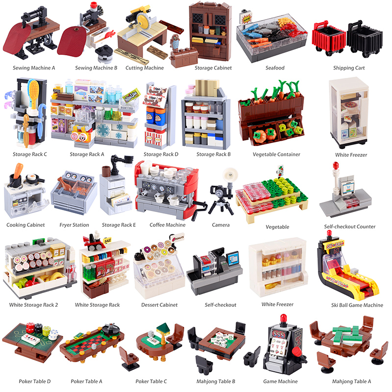 Food Storage Building - Mattoncini da Costruzione MOC City Supermercato,