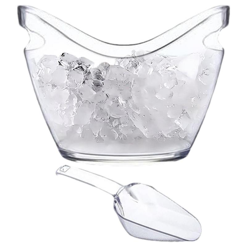 Food Storage With Scoop - Secchiello per il ghiaccio trasparente Vasca