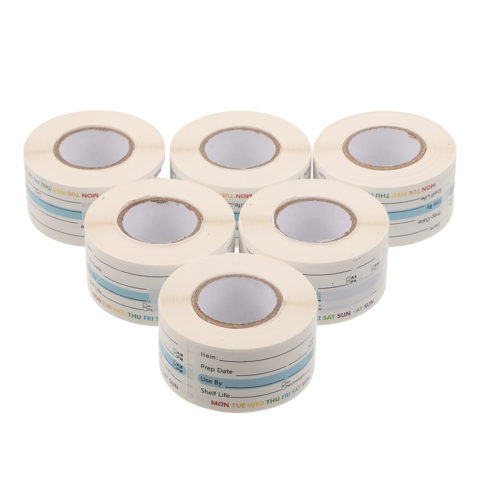 Food Storage Expiration Dates - 6 Rotoli di Etichette per la