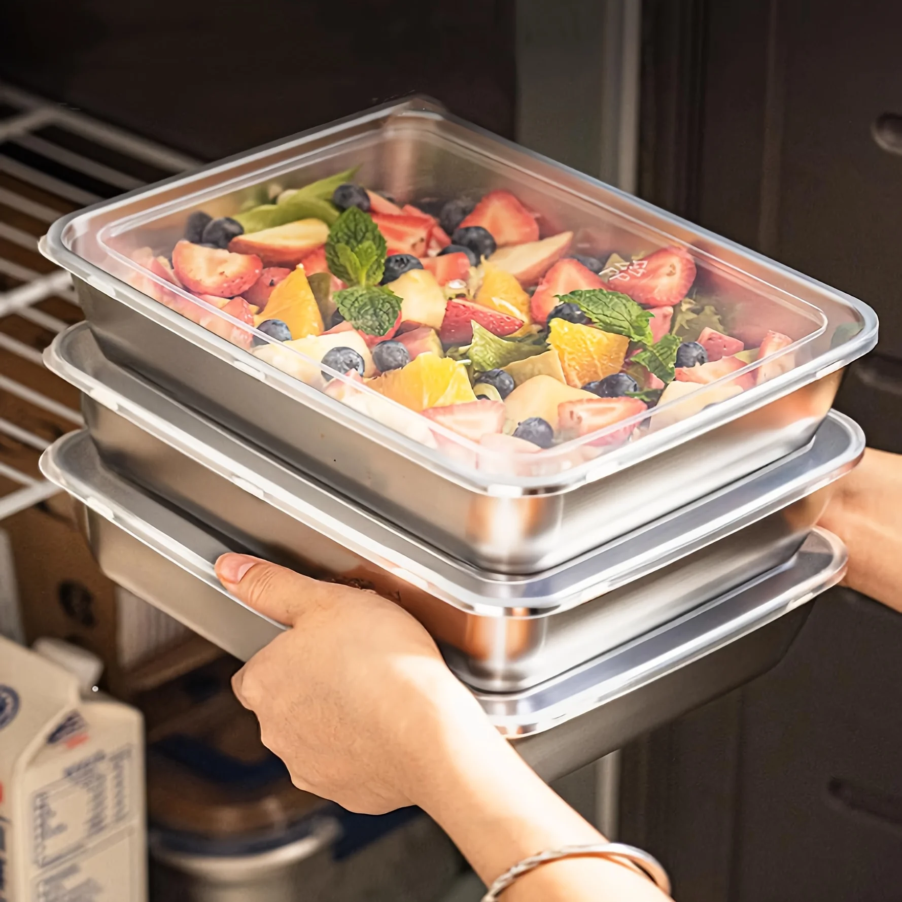Food Storage Lunch Box - Set di 3 Contenitori per Alimenti