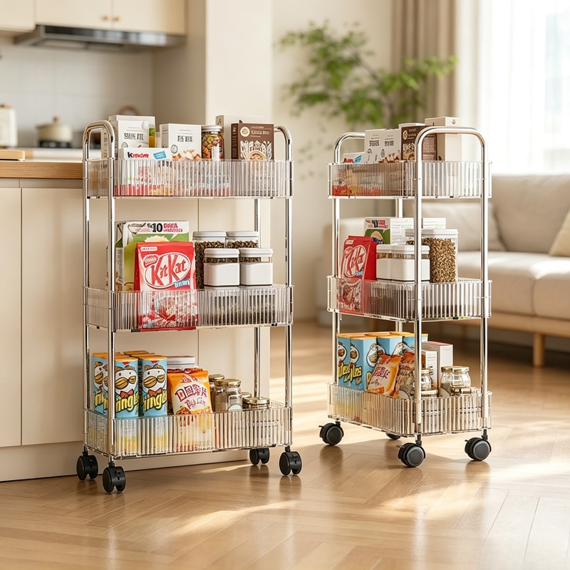 Food Storage With Wheels - Carrello Multiuso a Più Livelli con