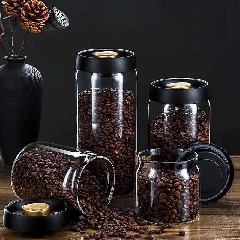 Food Storage Glass Set - Barattolo sigillato sottovuoto per chicchi di