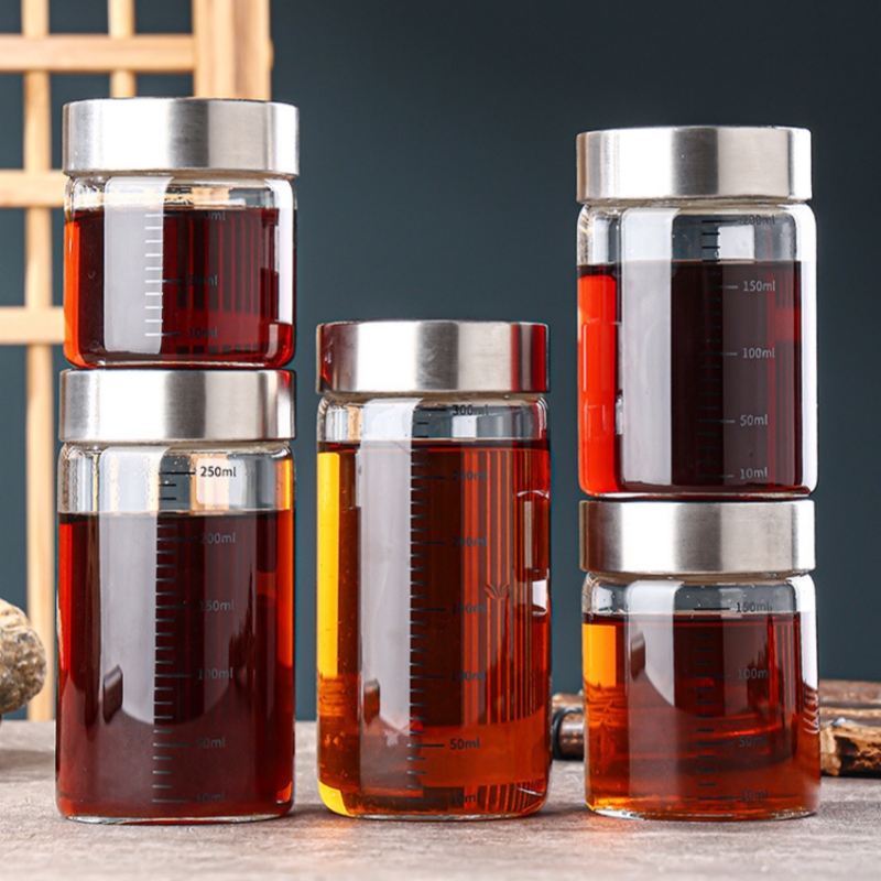 Food Storage Glass Set - 2 pezzi 100-500 ml tazza di