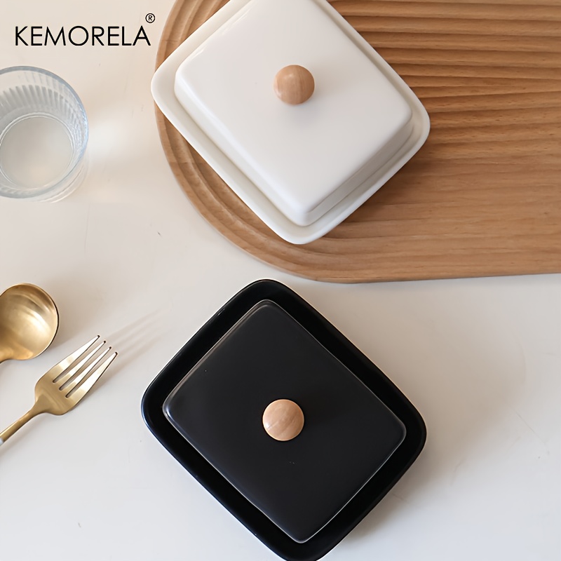 Food Storage Made Easy - Piatto per burro in ceramica con