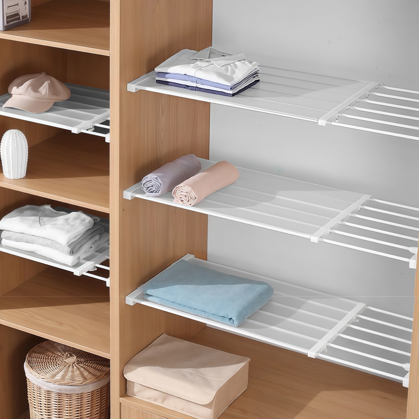 Food Storage Rack For Kitchen - Scaffale di tensione per armadio e