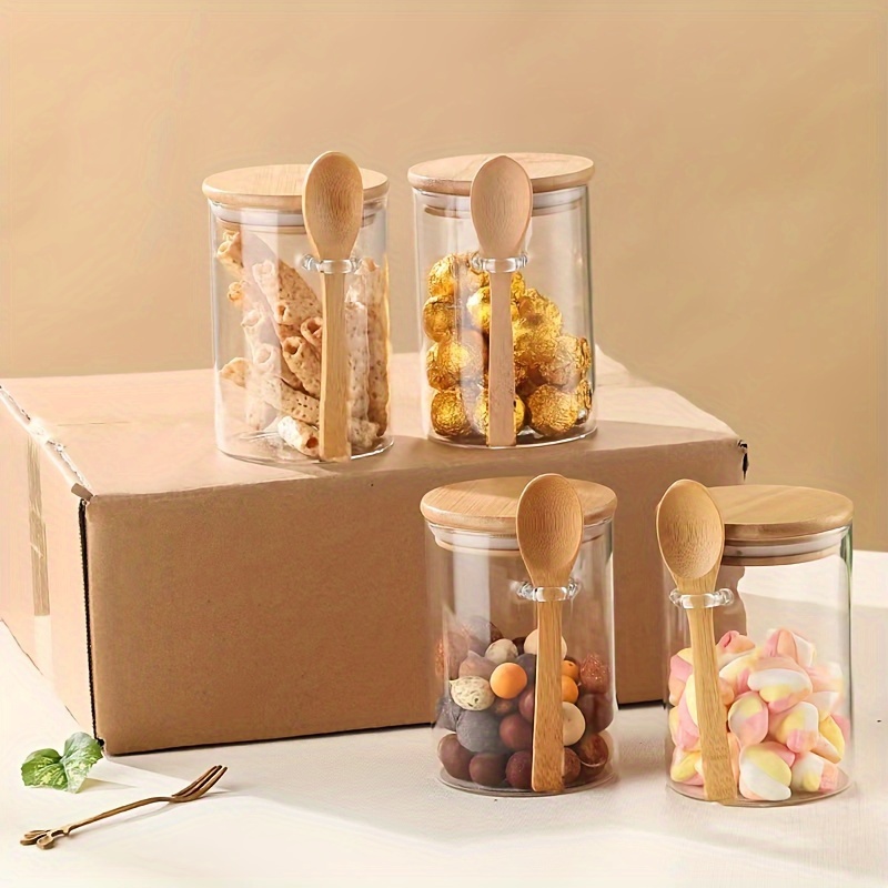 Food Storage Glass Set - Barattolo di caramelle da 280 ml,