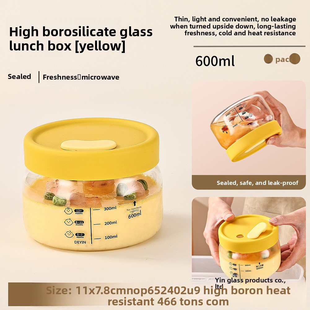 Food Storage Lunch Box - Contenitore per alimenti in vetro Contenitore
