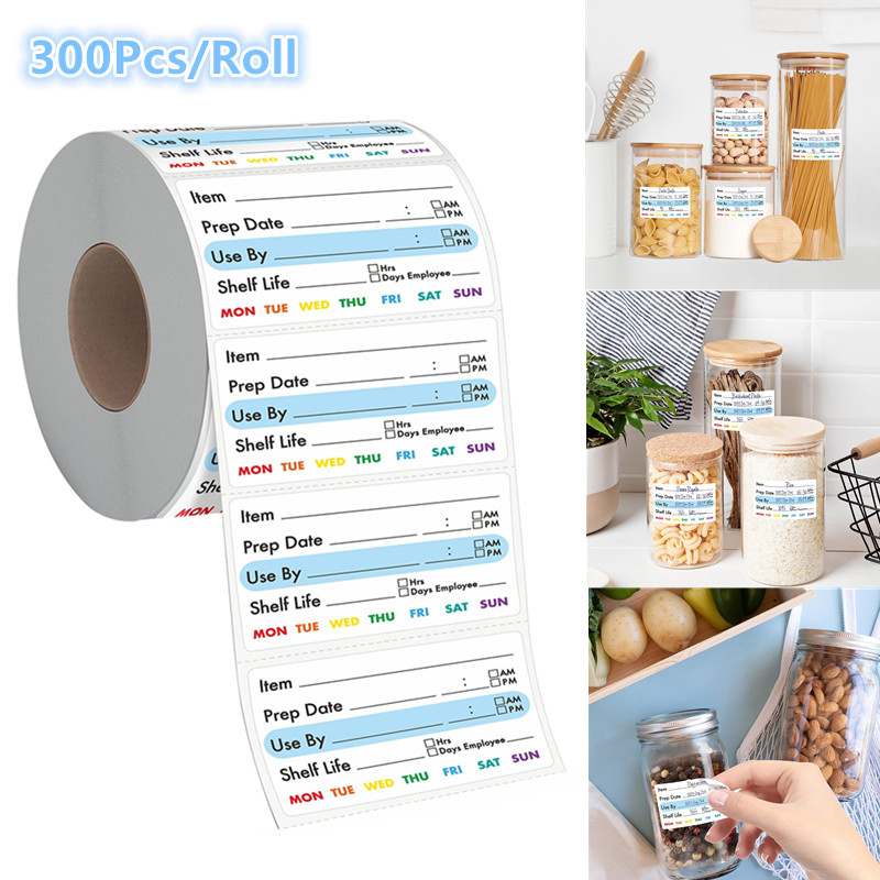 Food Storage Expiration Dates - Nuovo # 300 Pezzi Etichette Adesive