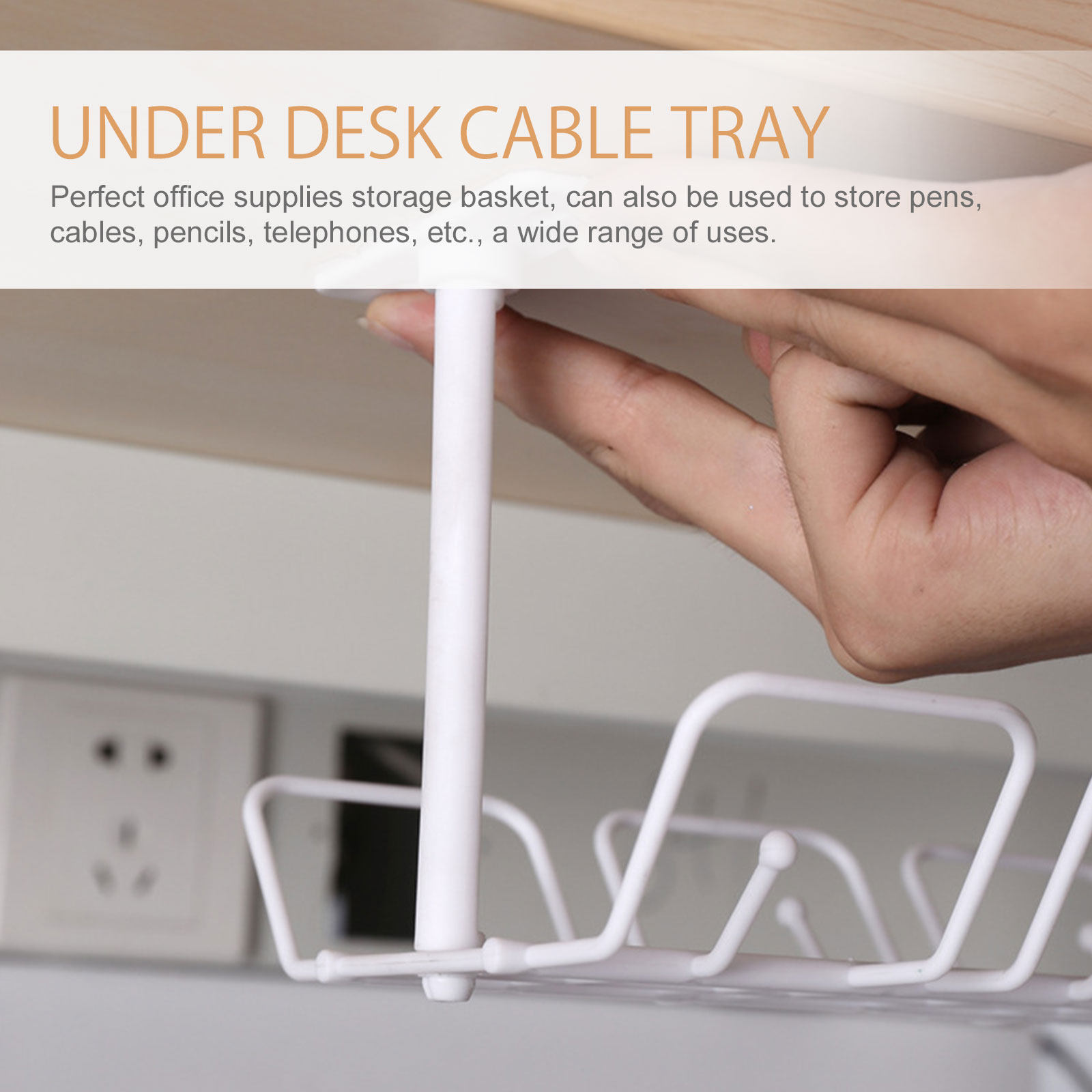 Food Storage Management - Organizzatore di Cavi Sotto Scrivania, Cestino