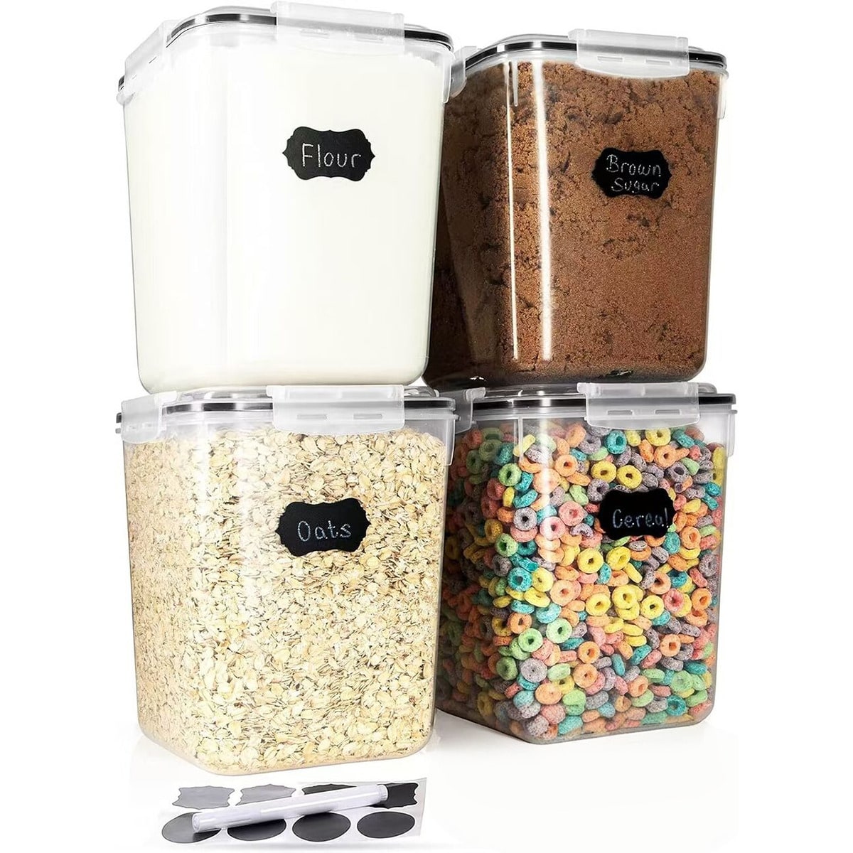 Food Storage Glass Set - Set da 4 contenitori grandi per