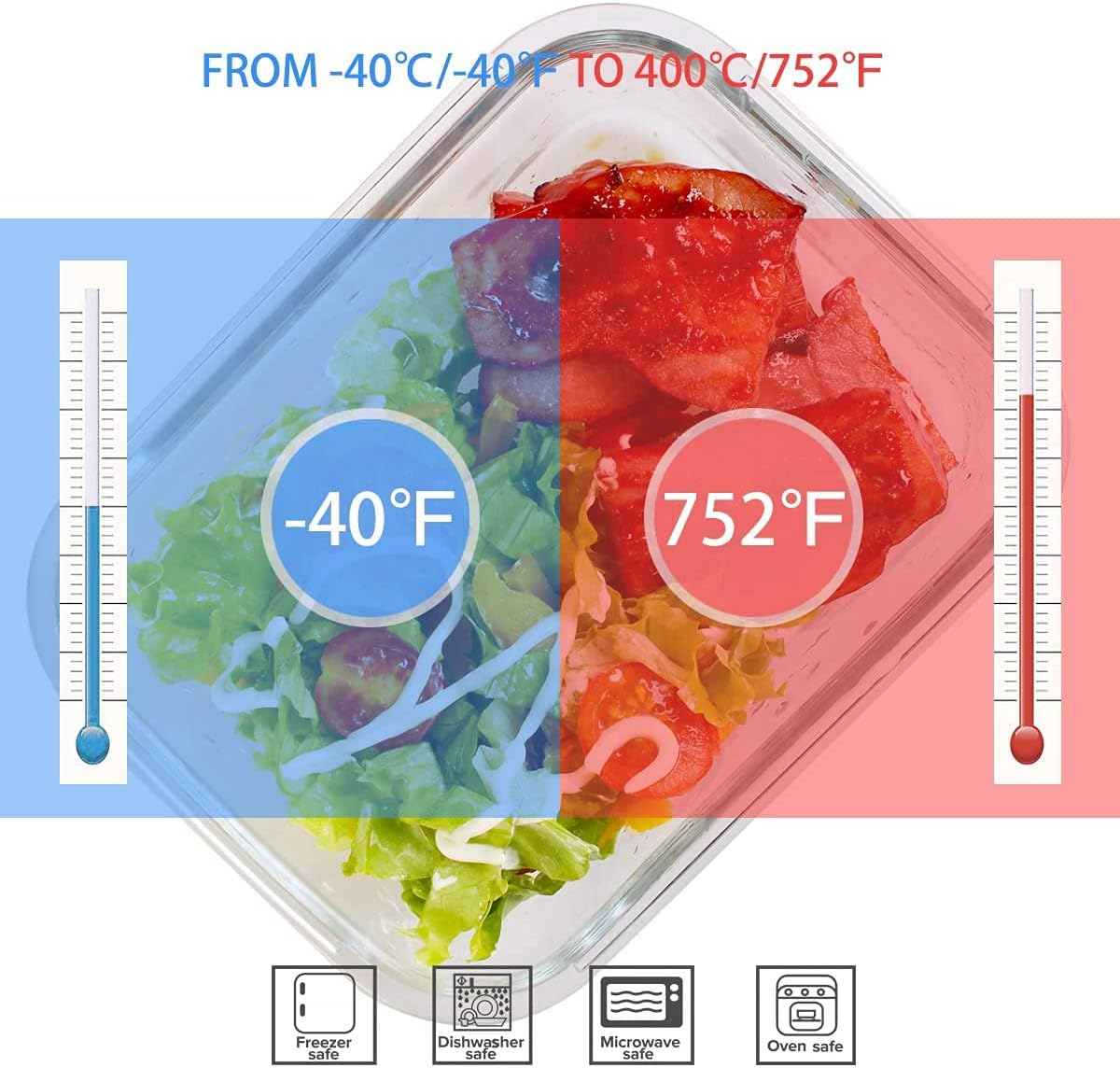 Set da 18 contenitori in vetro - Food Storage Glass Set recensione e prezzo