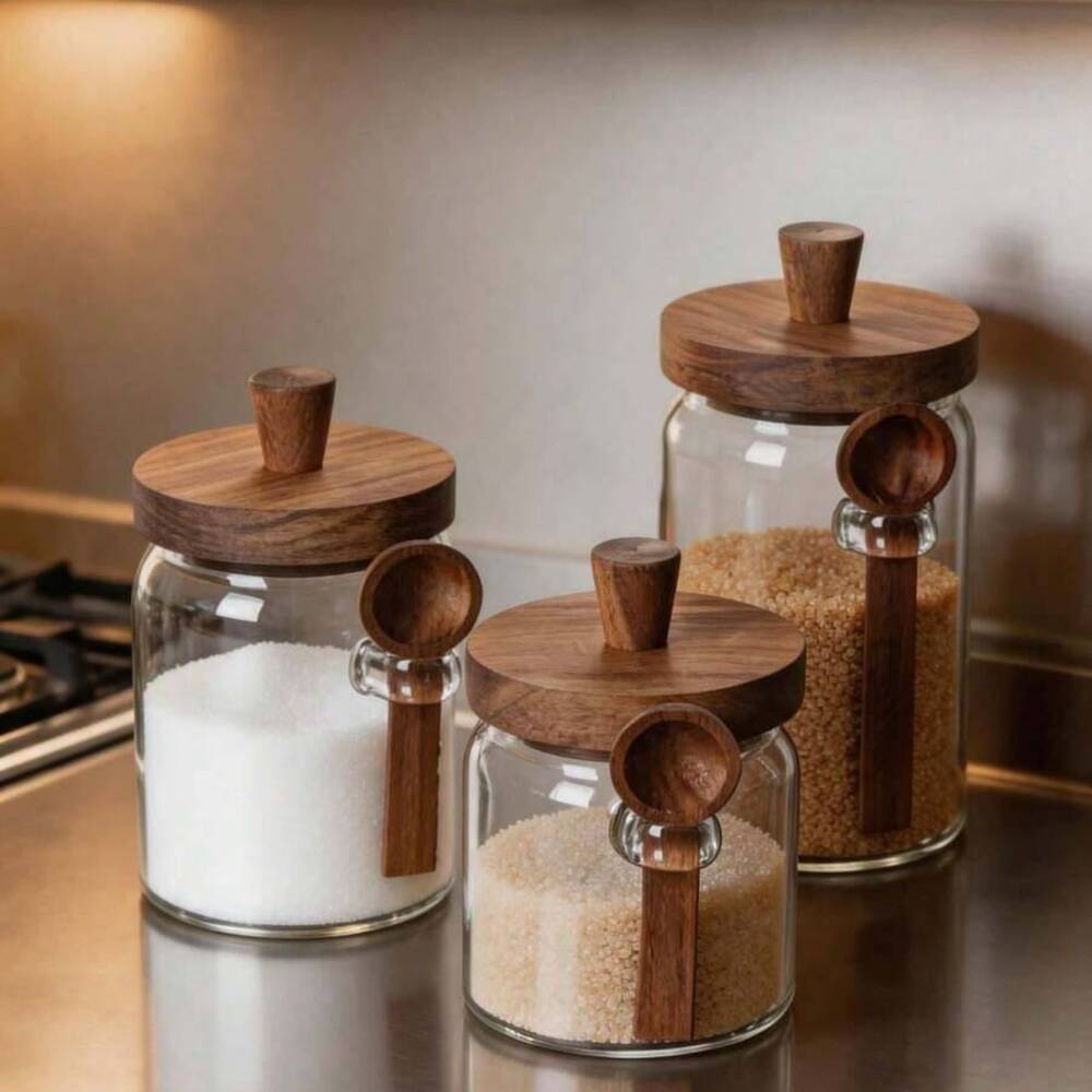 Set di 3 Barattoli in Vetro Tr - Food Storage Glass Set recensione e prezzo