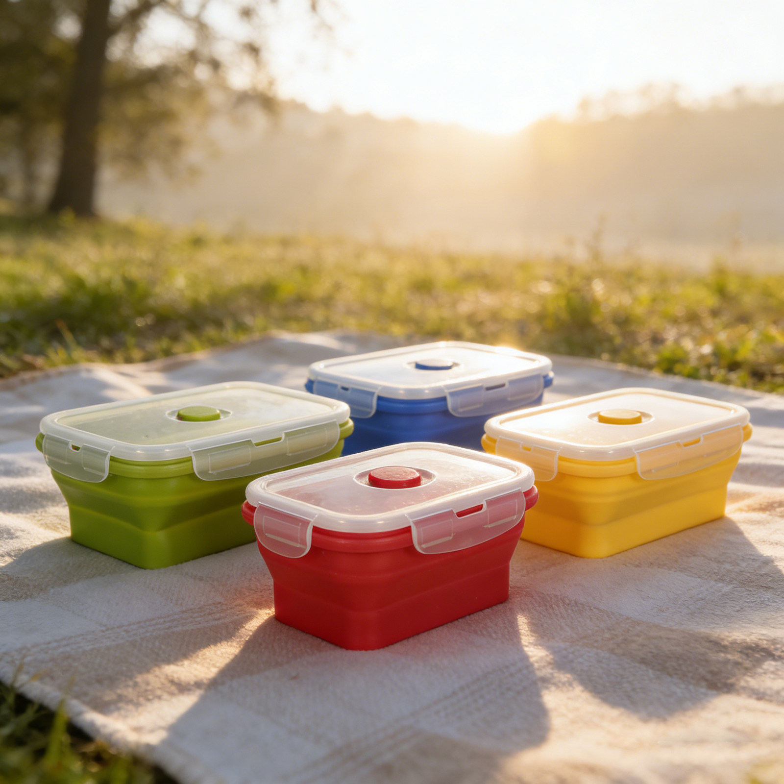 Set da 4 contenitori pieghevol - Food Storage Lunch Box recensione e prezzo
