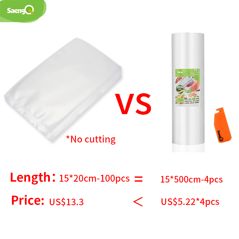 saengQ Sacchetti sottovuoto da - Food Storage Vacuum Bags recensione e prezzo