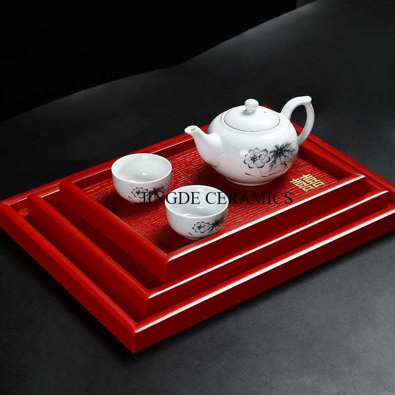 1 pz vassoio rosso in legno fo - Food Storage Room recensione e prezzo