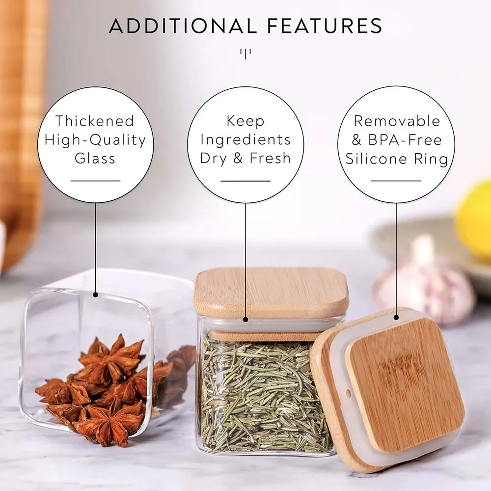 Set di barattoli quadrati da 5 - Food Storage Glass Set recensione e prezzo