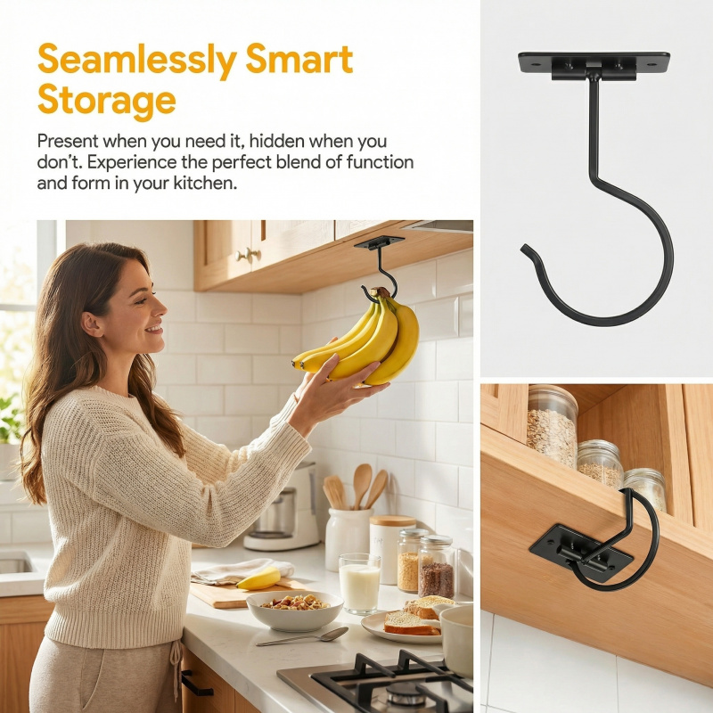 Gancio a banana autoadesivo in - Food Storage Rack For Kitchen recensione e prezzo